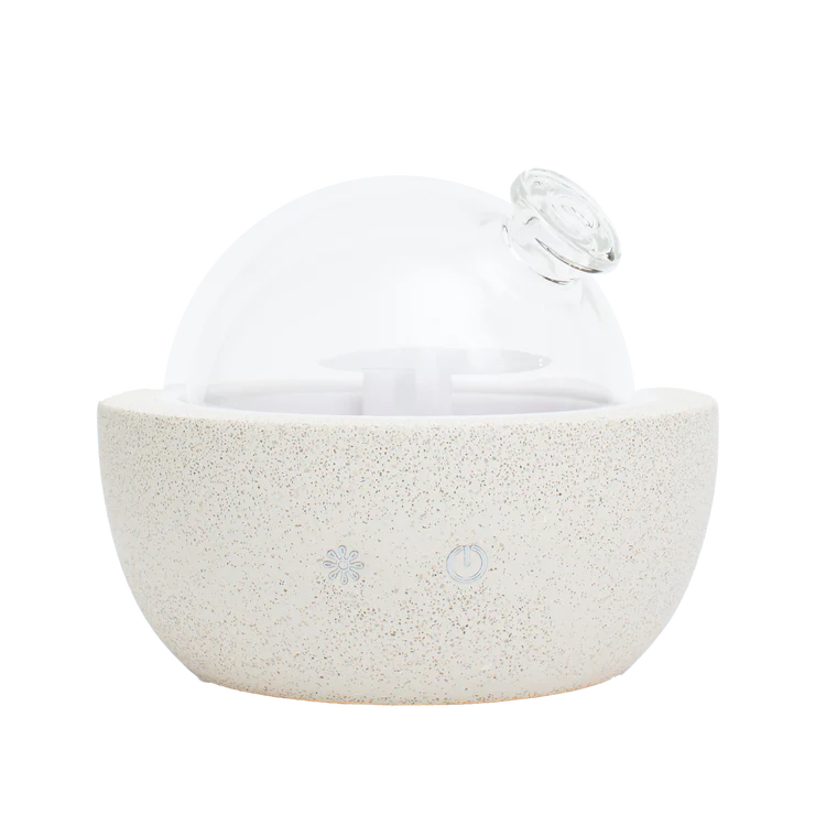Rowe Casa | Essential Oil Diffuser | Glass + White Concrete