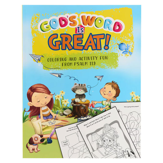 Christian Art Gifts Kids Activity Book God's Word is Great