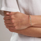 Ronaldo Jewelry | Leap of Faith Bracelet | Sterling Silver w/14K Gold Artist Wire | Size 7.5