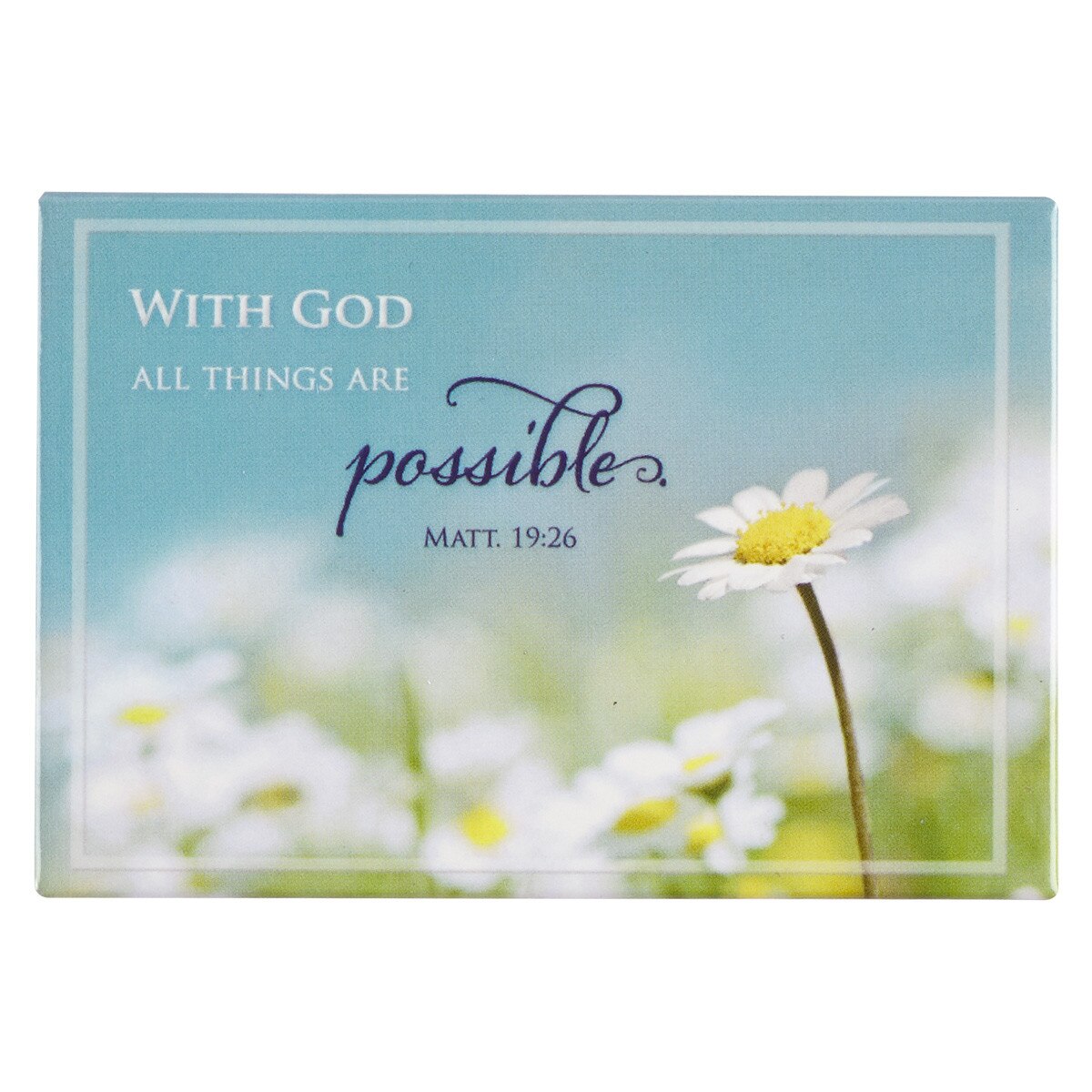 Christian Art Gifts | Magnet | With God All Things Possible