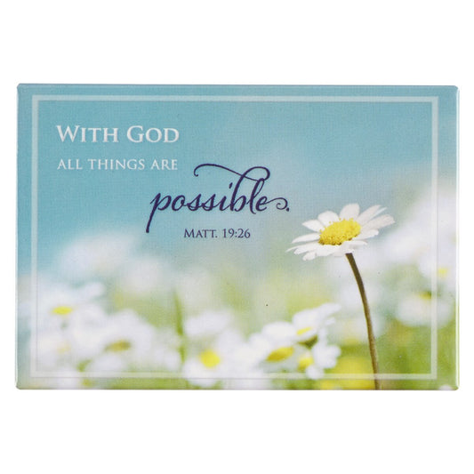 Christian Art Gifts Magnet With God All Things Possible