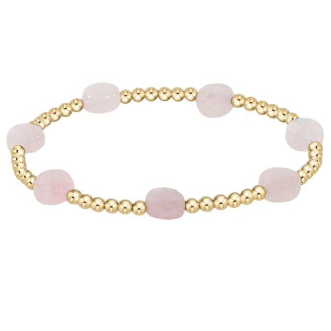 enewton | Admire Gold 3mm Bracelet | Pink Opal