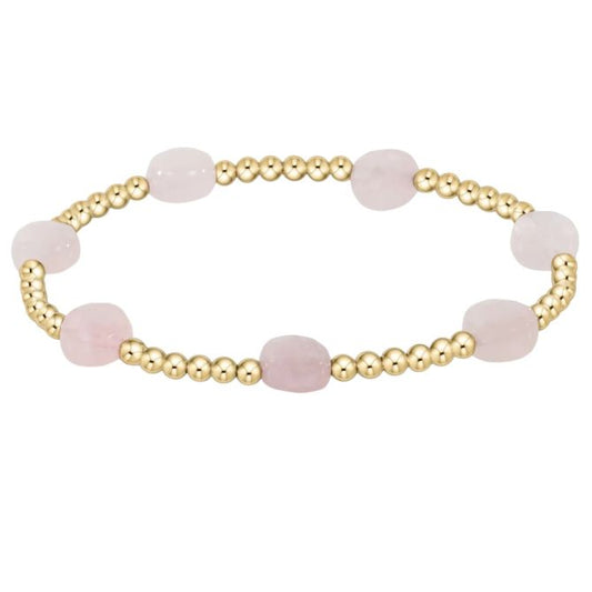 enewton | Admire Gold 3mm Bracelet | Pink Opal