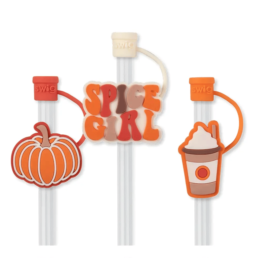 SWIG | Pumpkin Spice Girl | Straw Topper Set