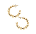 Canvas Style | Earrings | Jasper Ball Bead Hoops in Shiny Gold