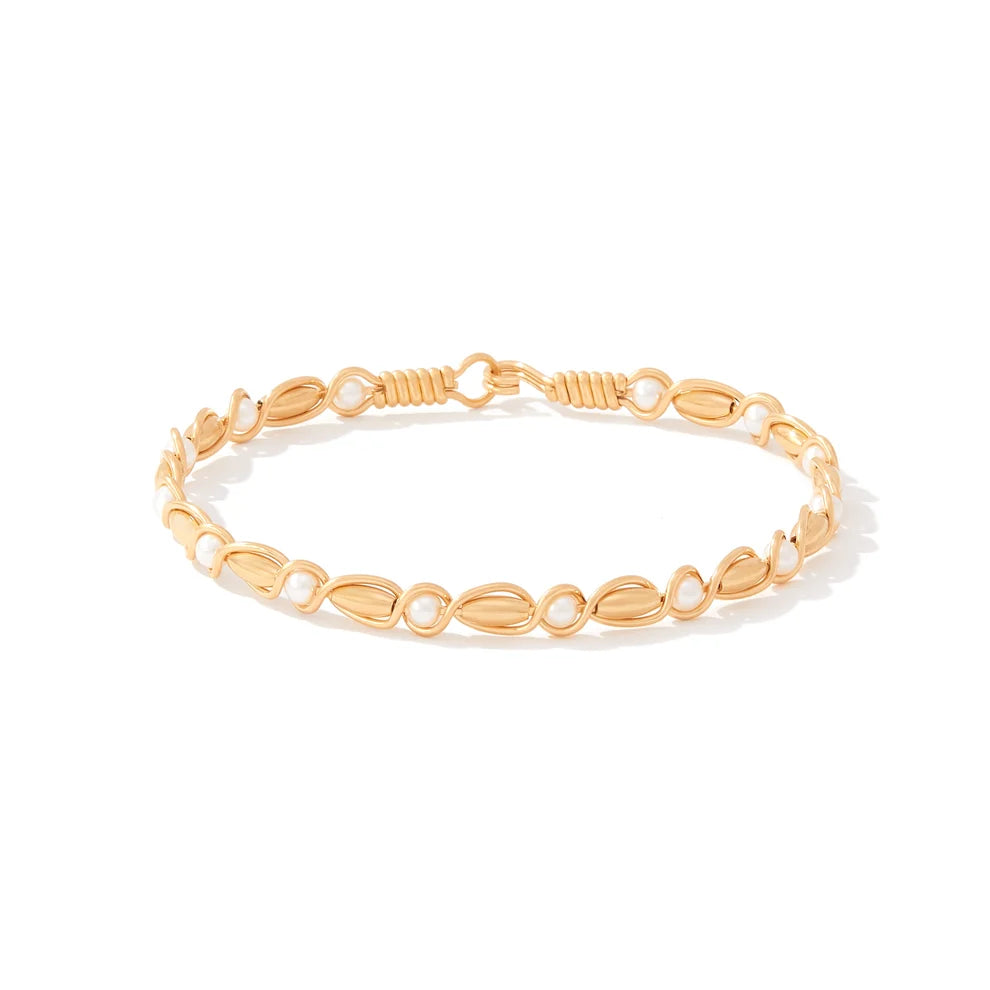 Ronaldo Jewelry | To Have & To Hold Bracelet | 14K Gold Artist Wire w/Gold Filled Beads | Size 7