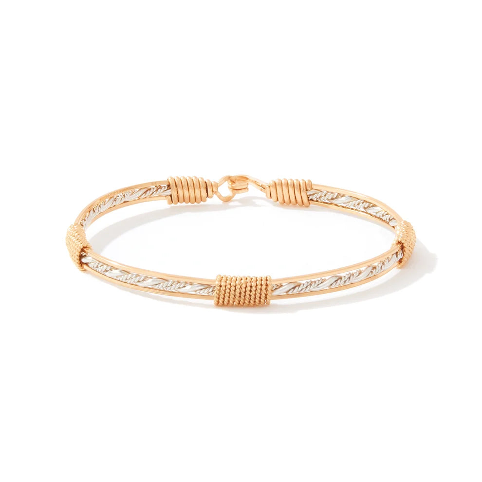 Ronaldo Jewelry | Wrapped in Love Bracelet | 14K Gold Artist Wire & Sterling Silver | Size 6.75