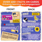 Quokka USA Map Puzzle with Question Cards | 150 pieces
