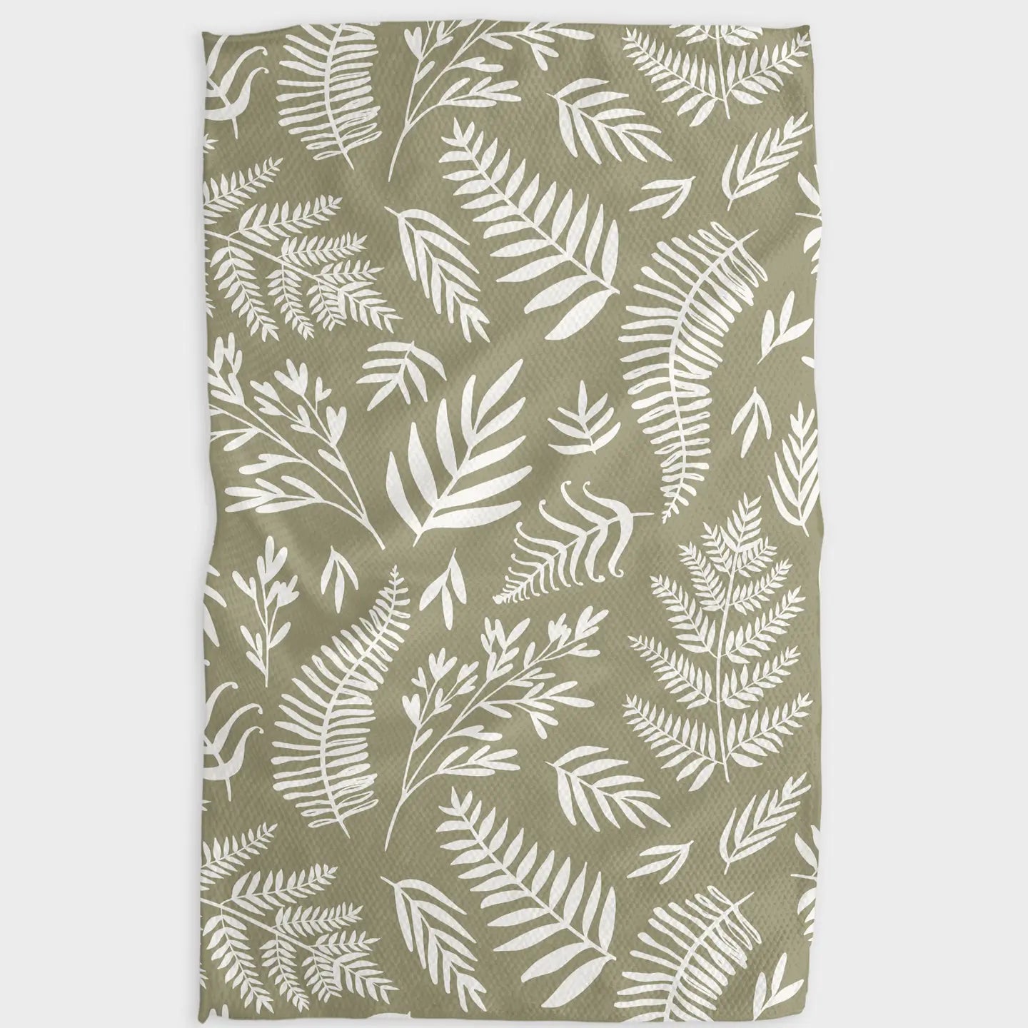 Geometry | Tea Towel | Olive
