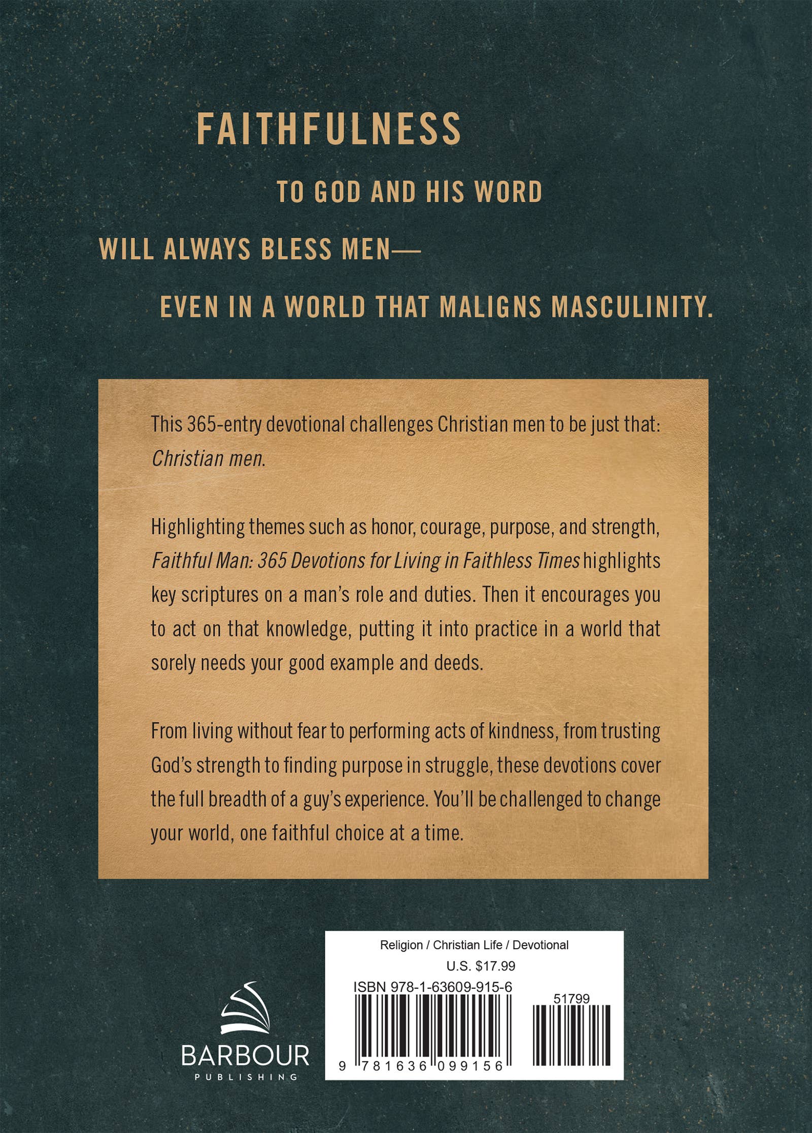 Barbour | Faithful Man | 365 Devotions for Living in Faithless Times