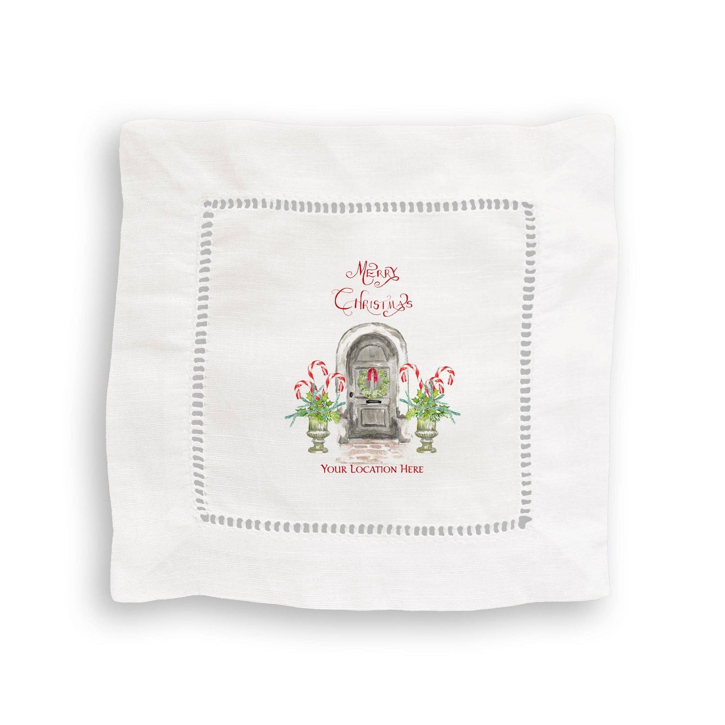 French Graffiti Merry Christmas Paducah Tea Towel