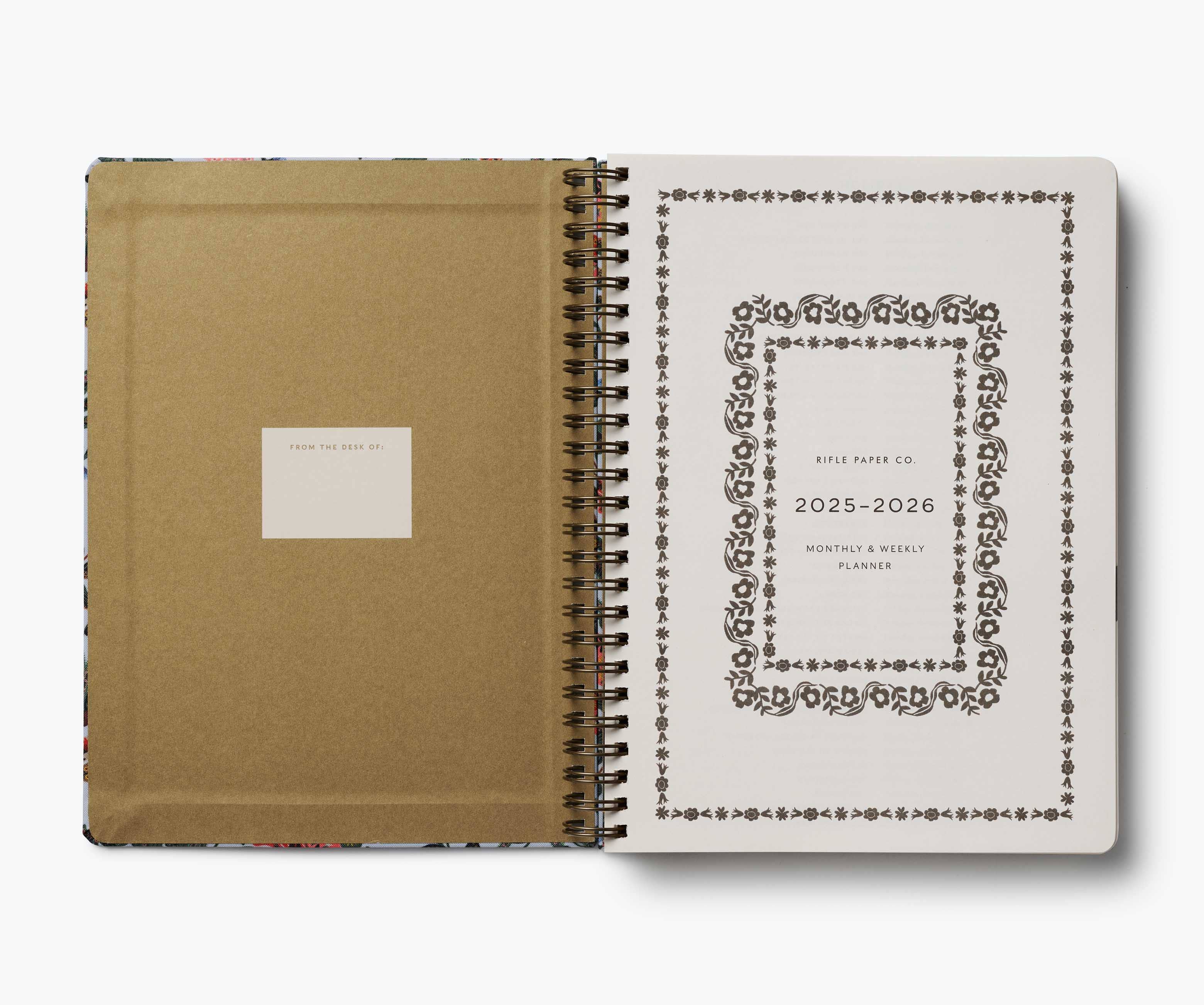 Rifle Paper Co. 2026 Gracie 17-Month Academic Softcover Spiral Planner