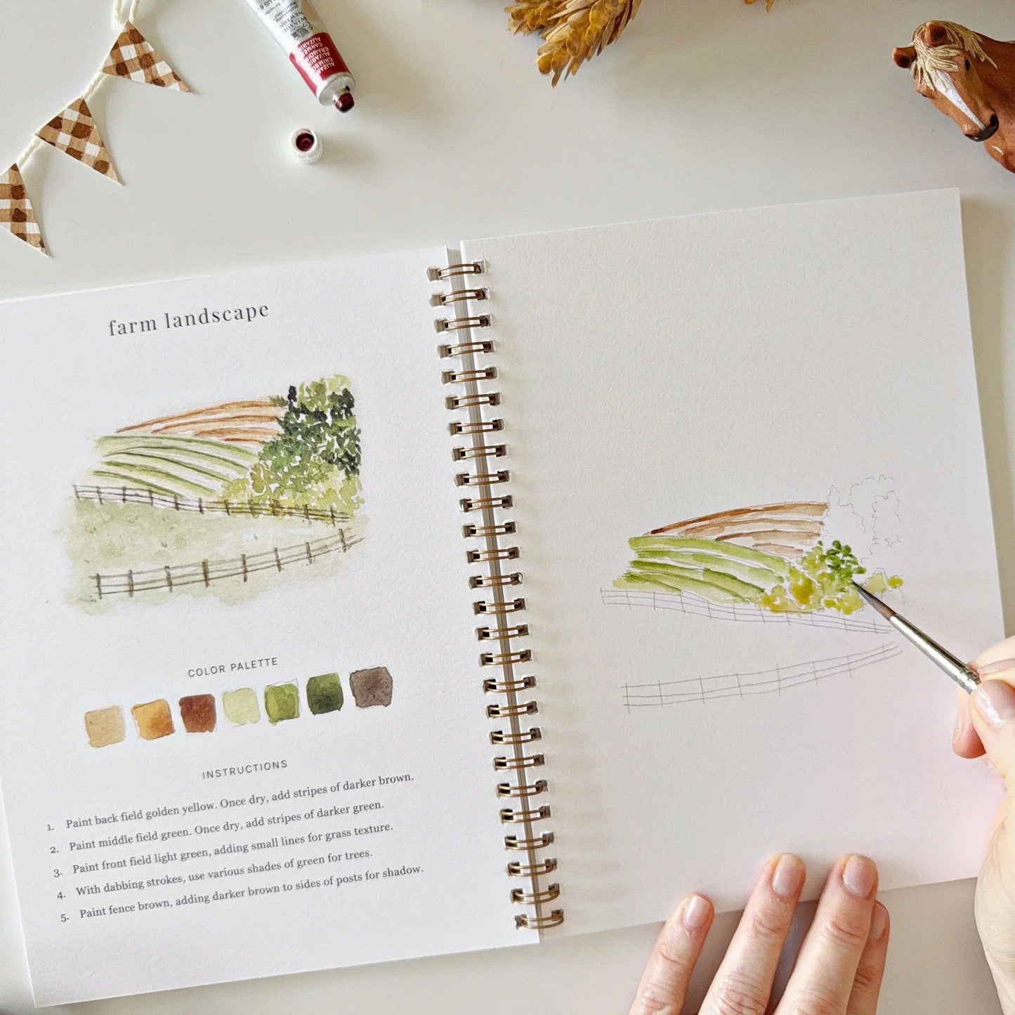 Emily Lex | Watercolor Workbook | Farm
