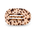 Teleties | Flat Round Hair Clip | Small | Blonde Tortoise