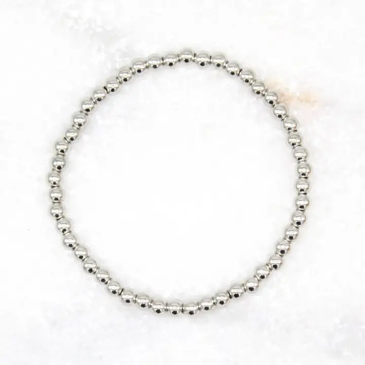 MIA Jewelry | Bracelet | 4mm Silver Beaded