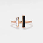 Mother Of Pearl Agate Statement Ring in 925 Sterling Silver: Gold
