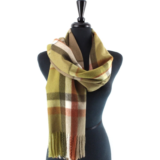 Pretty Persuasion Green Plaid Scarf