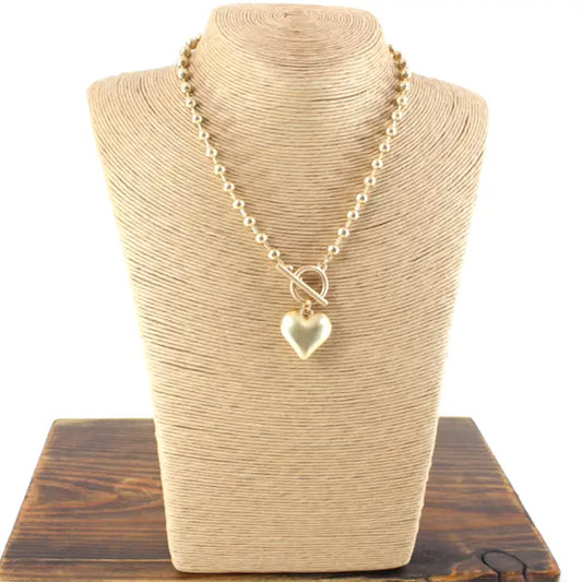 Pretty Persuasion Gold Heart Chain Necklace