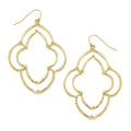 Susan Shaw | Earrings | Gold Dotted Scallop Earrings
