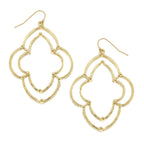 Susan Shaw | Earrings | Gold Dotted Scallop Earrings