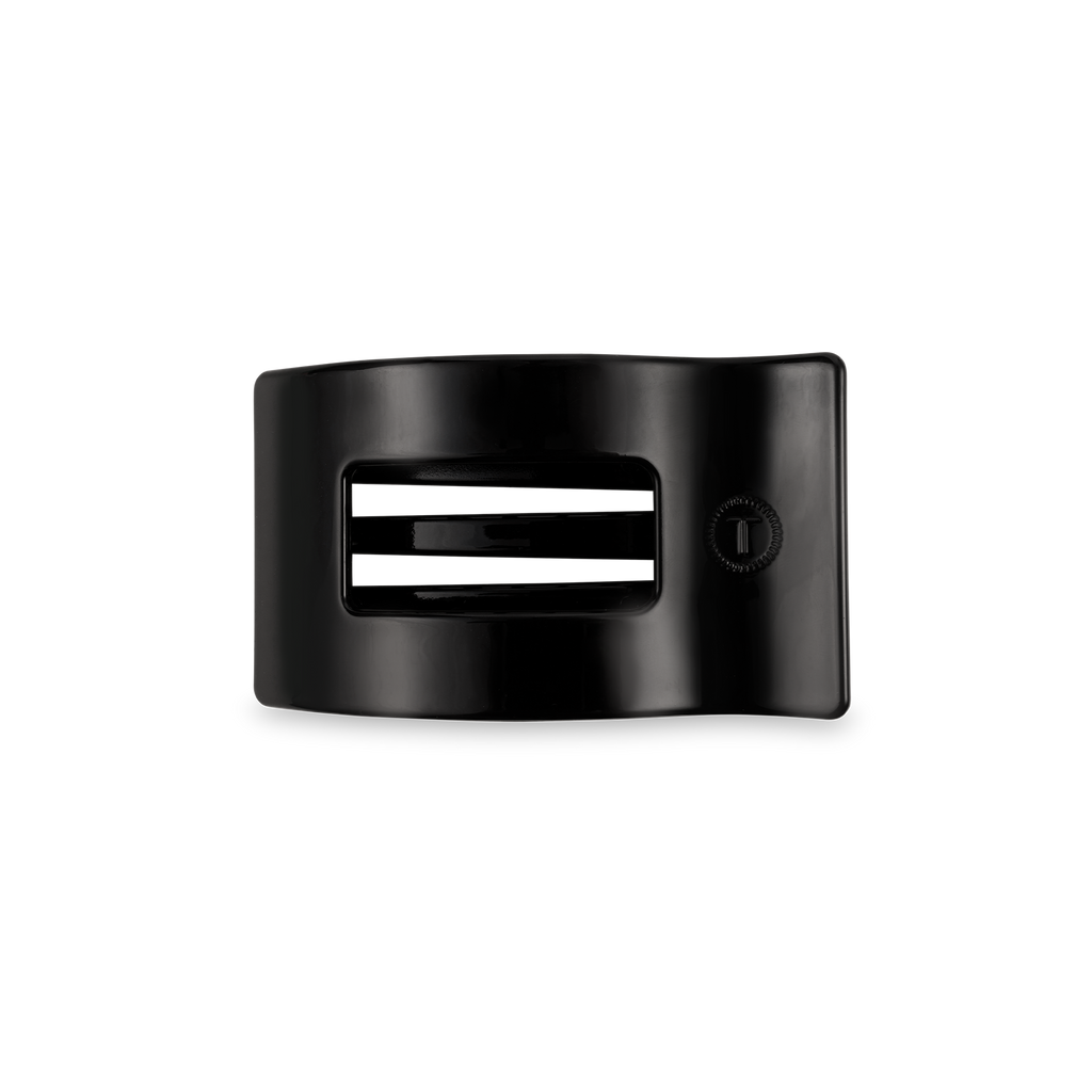 Teleties | Flat Rectangle Hair Clip | Small | Jet Black