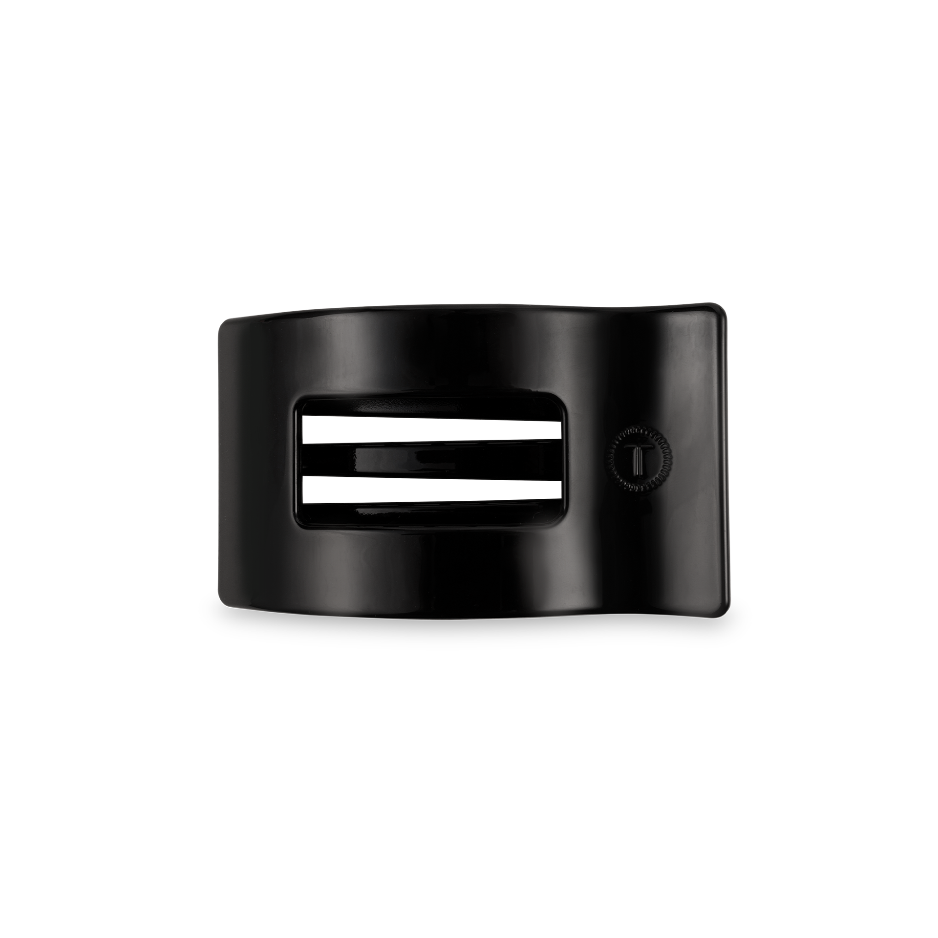 Teleties | Flat Rectangle Hair Clip | Small | Jet Black