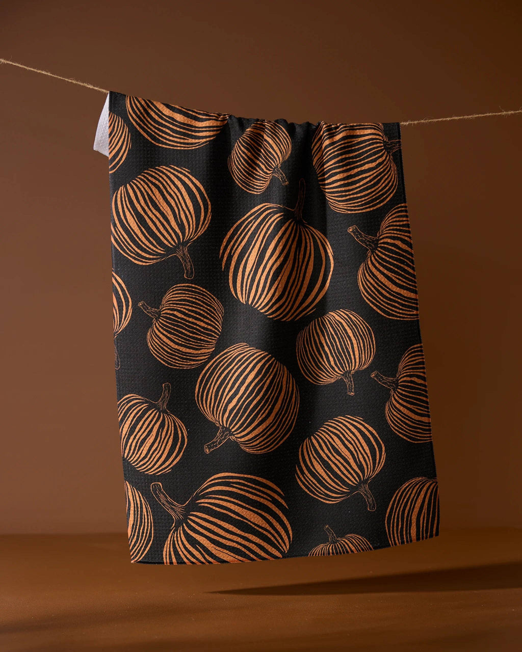 Geometry | Tea Towel | Pumpkin Noir