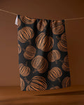 Geometry | Tea Towel | Pumpkin Noir