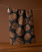 Geometry | Tea Towel | Pumpkin Noir