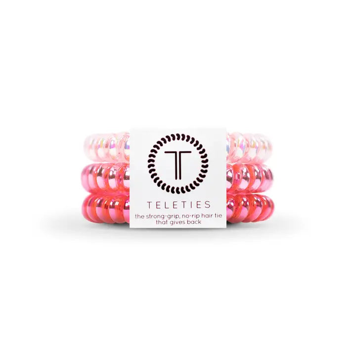 Teleties | Spiral Hair Coils | Small | Think Pink