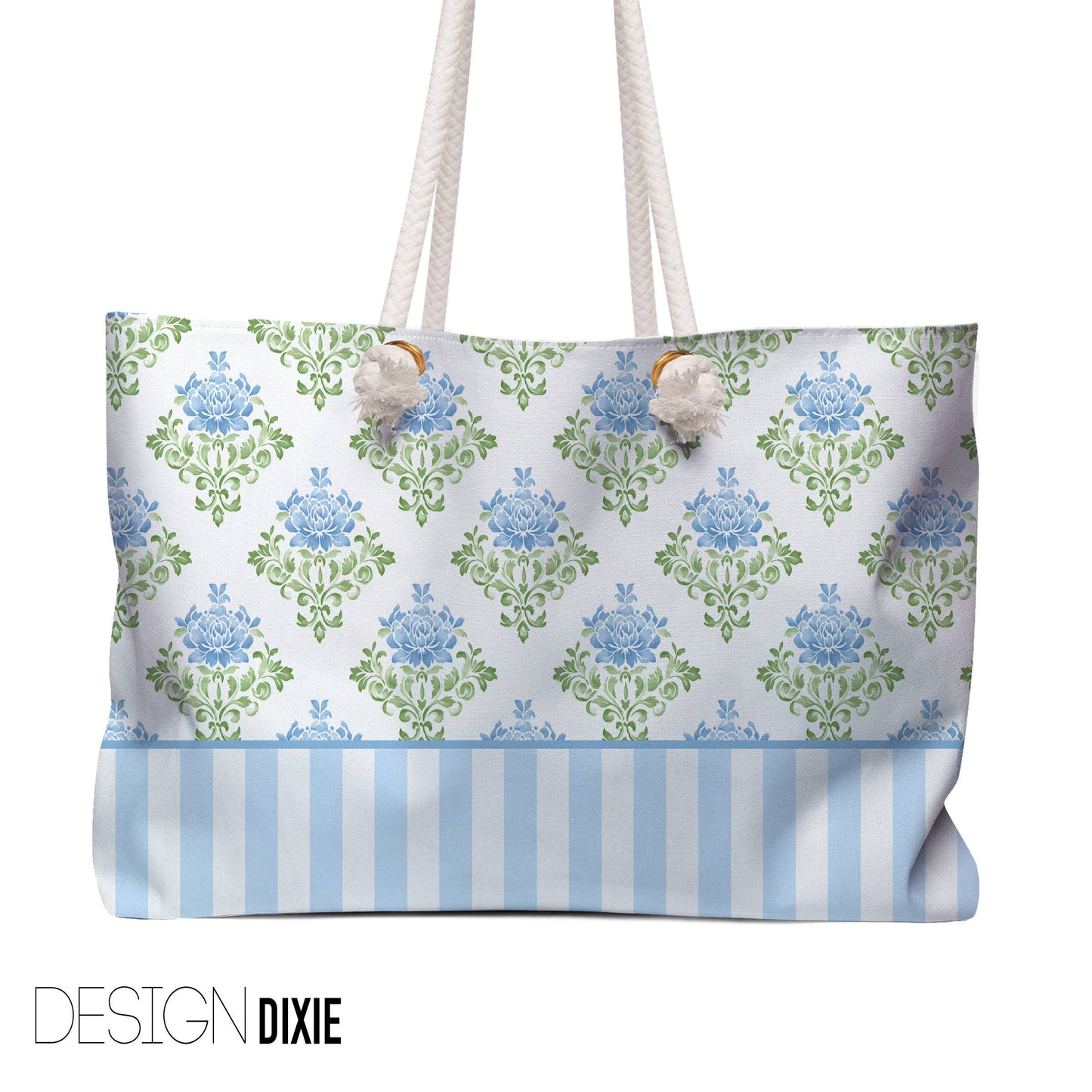 Mahjong Tote Bag, Boutique Monogram, Grand Millennial: Dixie / White