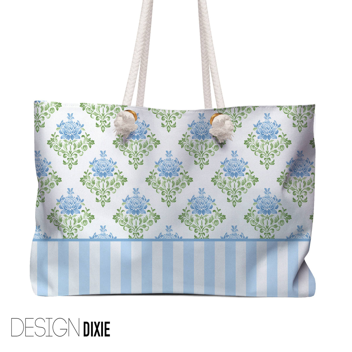 Boutique Monogram | Mahjong Tote Bag | Grand Millennial Dixie / White