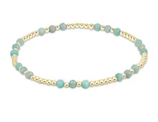 enewton | Gold Joy 3mm Gemstone Bracelet | Amazonite