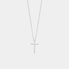 Dainty Cross Charm Pendant Necklace in 925 Sterling Silver: Gold