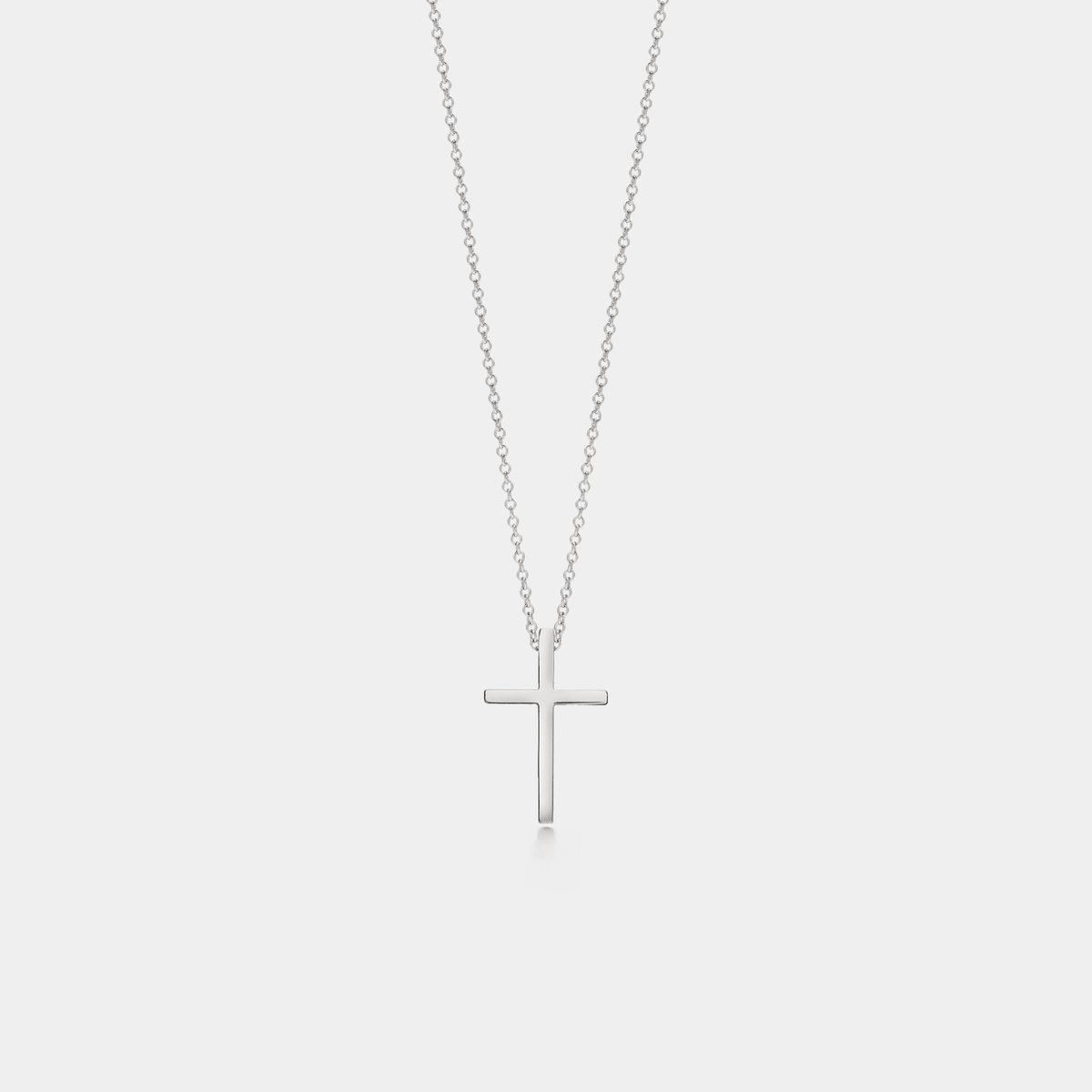 Dainty Cross Charm Pendant Necklace in 925 Sterling Silver: Gold