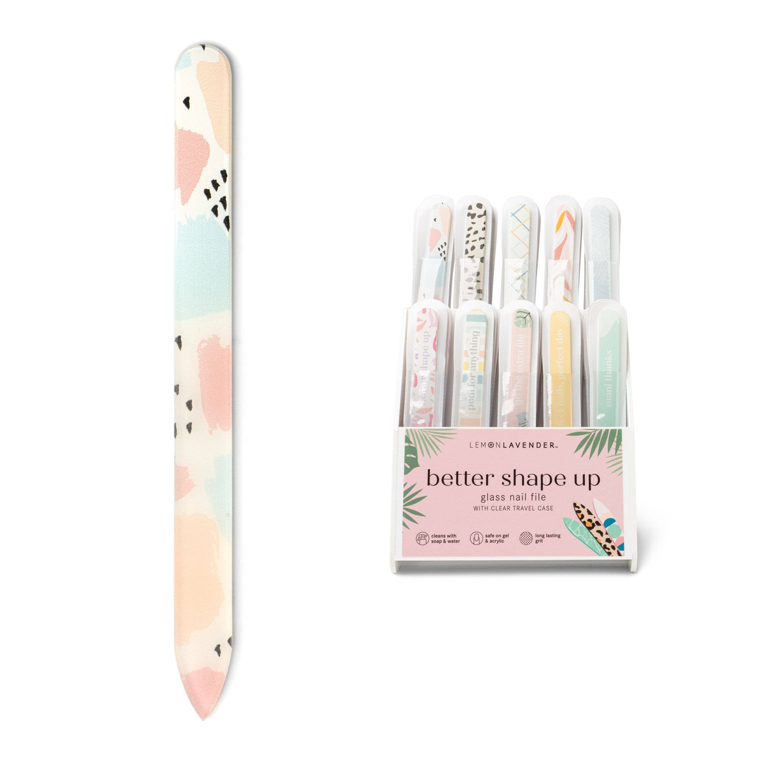 DM Merchandising | Glass Nail Files | Lemon Lavender
