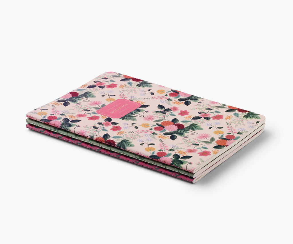 Rifle Paper Co. Assorted Set of 3 Dahlia Notebooks