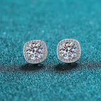 Perimade & Co | Four-Prong Moissanite Stud Earrings | Sterling Silver: 1.0 ct