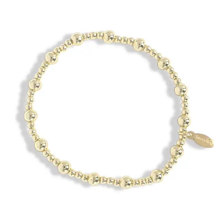 Savvy Bling | Bracelet | Gold Filled Beaded | 3mm 5mm