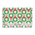 French Graffiti Christmas Wreath Paper Placemats