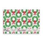 French Graffiti Christmas Wreath Paper Placemats