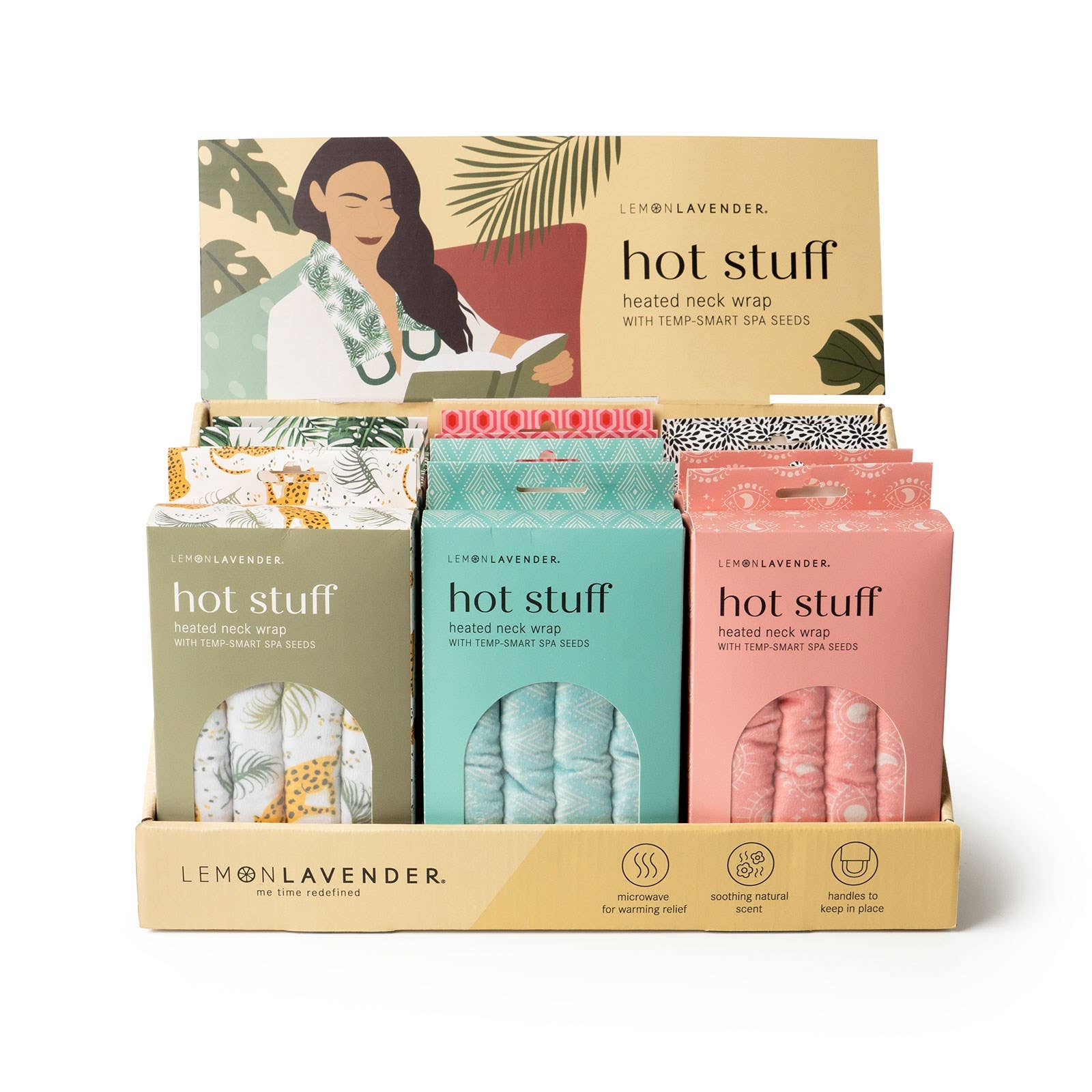 DM Merchandising | Hot Stuff Heated Neck Wrap | Lemon Lavender