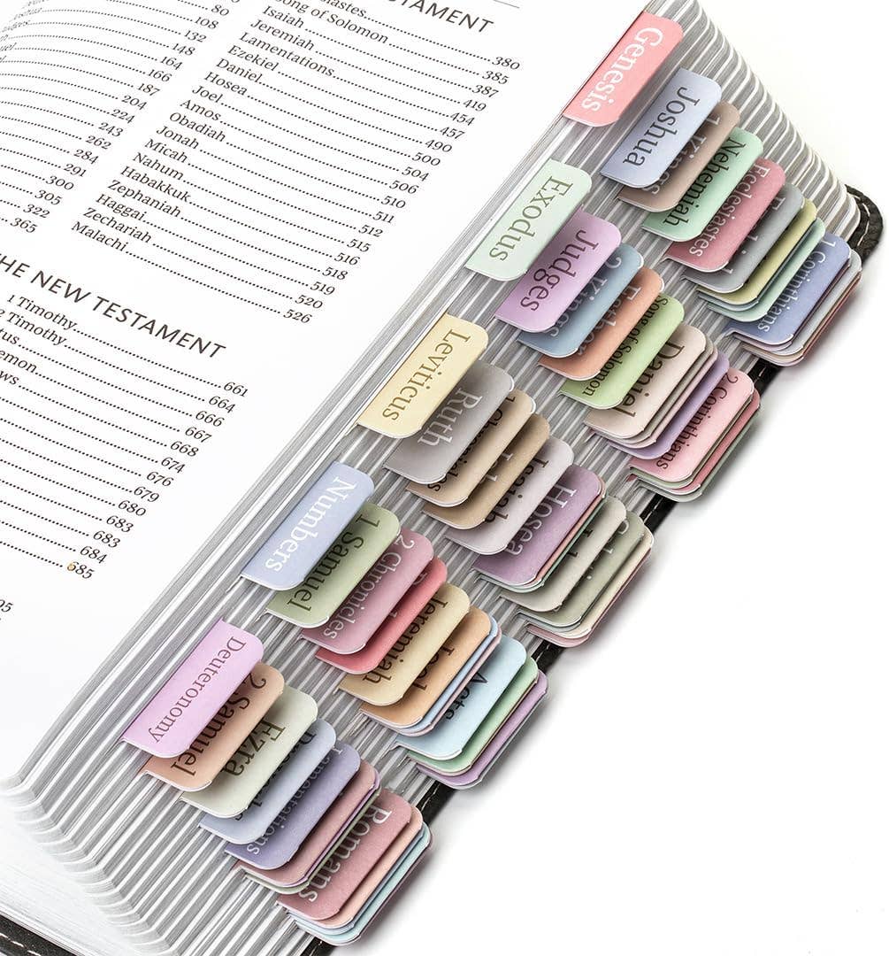 Mr. Pen | Morandi Bible Tabs Laminated | 75 Pack
