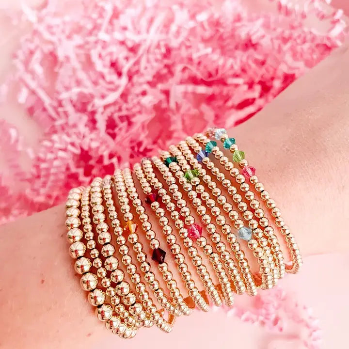 Beaded Blondes | December Zicron Birthstone Bracelet | Standard 6.75