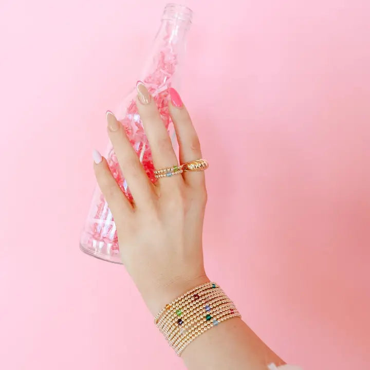 Beaded Blondes | December Zicron Birthstone Bracelet | Standard 6.75
