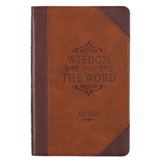 Christian Art Gifts Gift Book Wisdom from the Word For Men Faux Leather