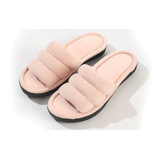 Roxonoi Luxurious Pink Fleece Slippers