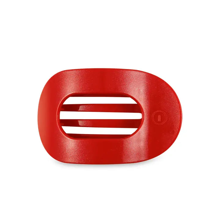 Teleties | Round Flat Hair Clip | Medium | Rudolph Red