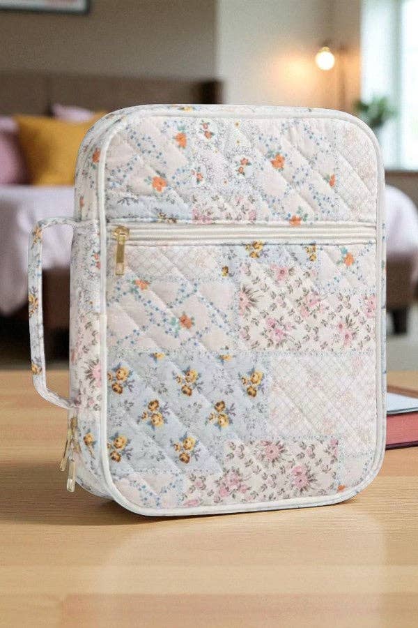 Leah Floral Patchwork Zipper Bible Cover