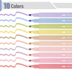 Mr. Pen | Aesthetic Highlighters, No Bleed | 10 Pack